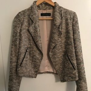 Zara Metallic boucle Jacket, small holiday jacket